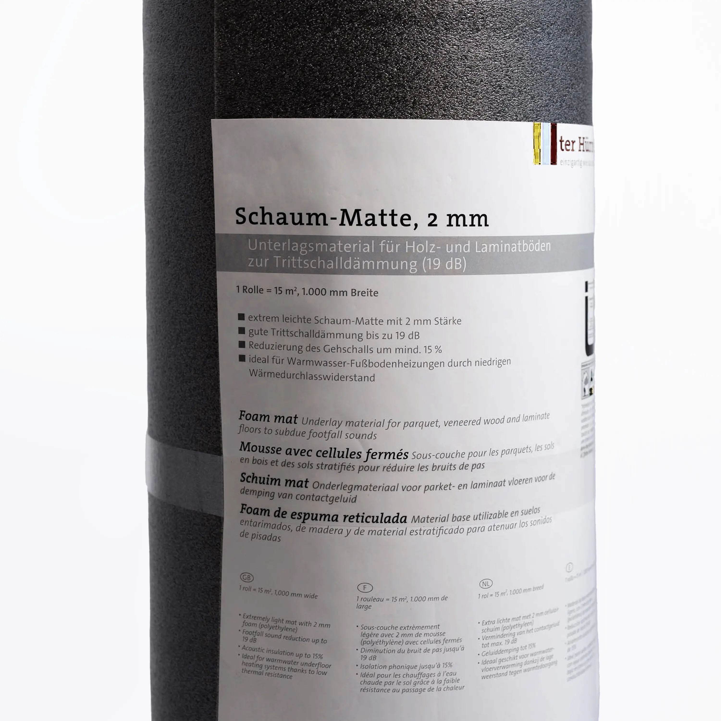 ter Hürne - Trittschalldämmung: Schaum-Matte 2mm | 19db